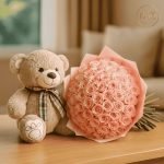 100 Rose Rosa & Teddy Bear