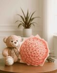 100 Rose Rosa & Teddy Bear