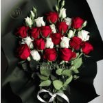 Classic Red & White Rose Bouquet