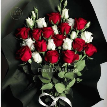 Classic Red & White Rose Bouquet (1)