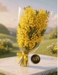 Piccolo Mazzo di mimosa e una Rosa