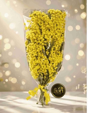 Piccolo Mazzo di mimosa e una Rosa
