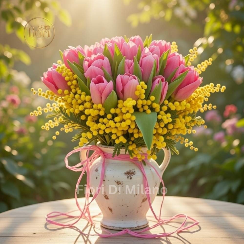 Tulips With Mimosa (1) Tulips With Mimosa (1)