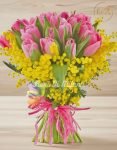 Tulips With Mimosa