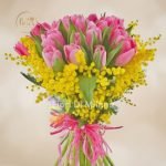 Tulips With Mimosa