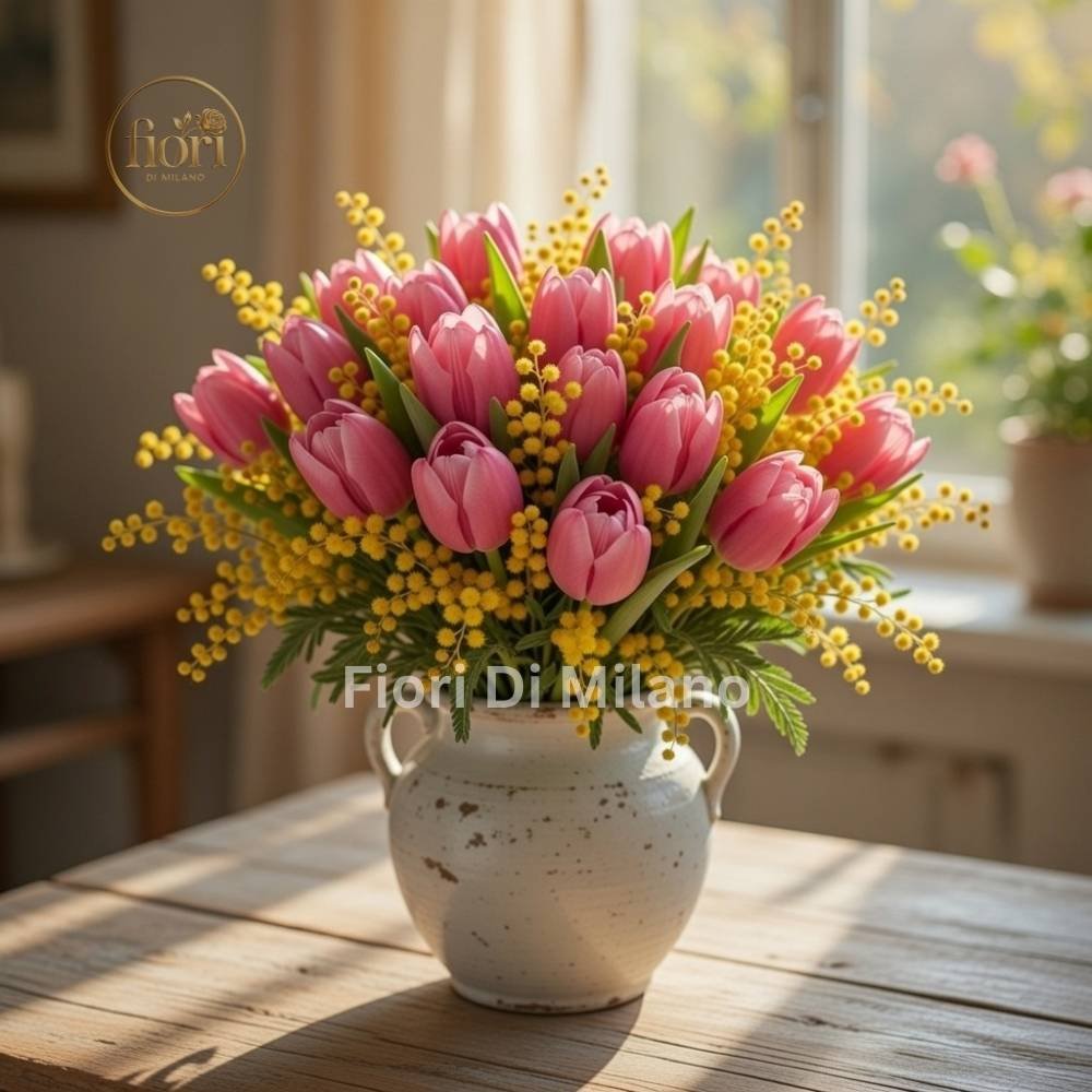 Tulips With Mimosa(2)