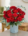 21 red roses with Ceramic vase (2)