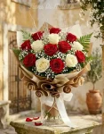 Bouquet of premium High Quality Red Naomi Roses (1)