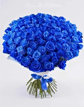 Elegant Bouquet of Blue Roses