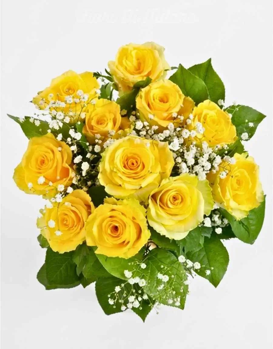 MAZZO DI 15 ROSE GIALLE (2) MAZZO DI 15 ROSE GIALLE