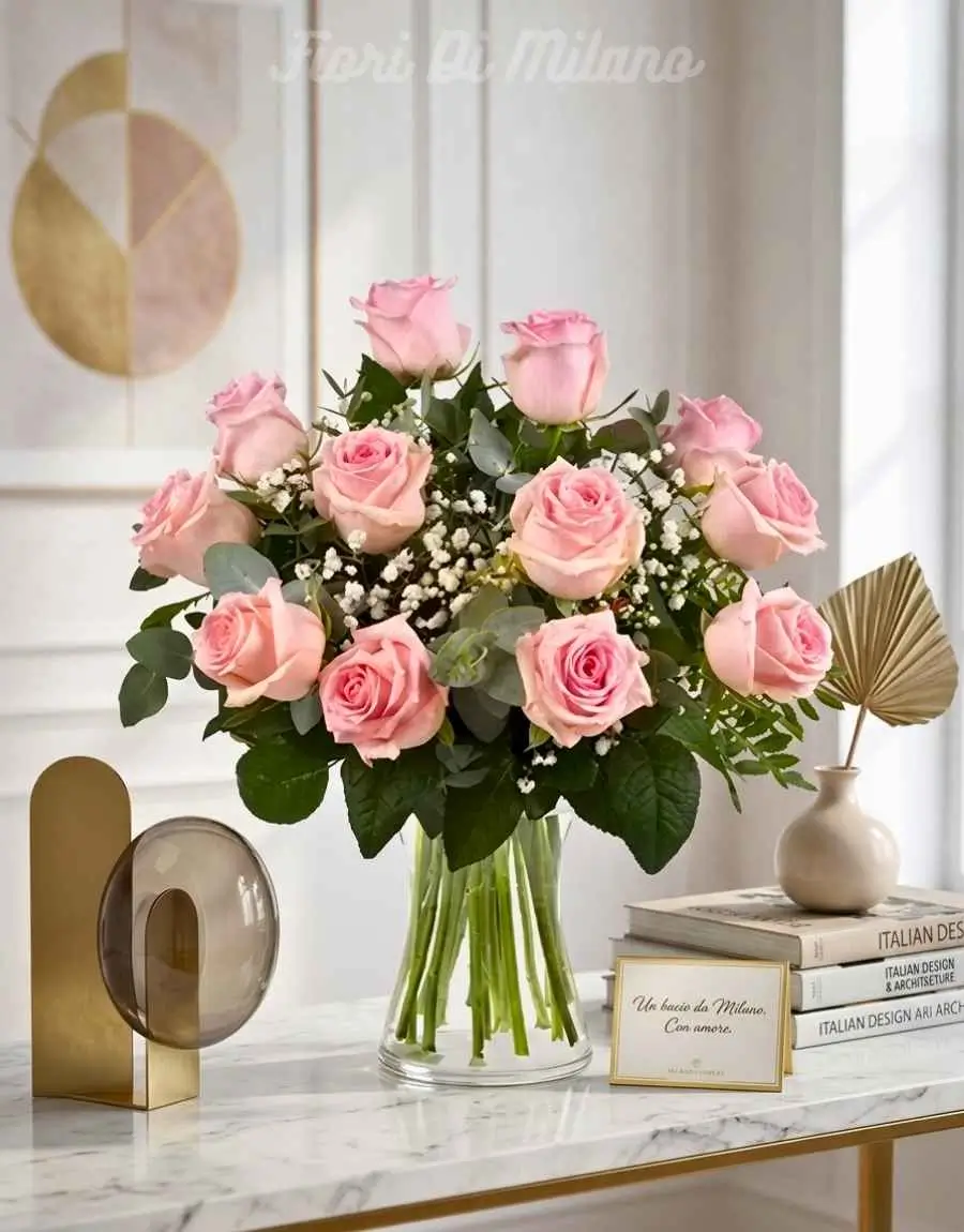 Mazzo di 31 rose rosa (1) Mazzo di 31 rose rosa (1)