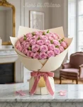 Mazzo di rose rosa ramipicante