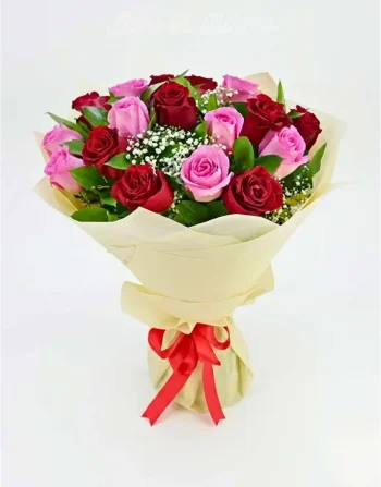 Red with pink
