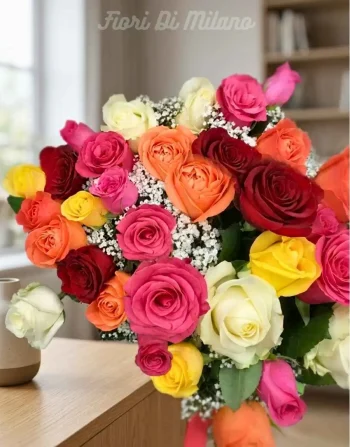 21 rose di colori misti (1)