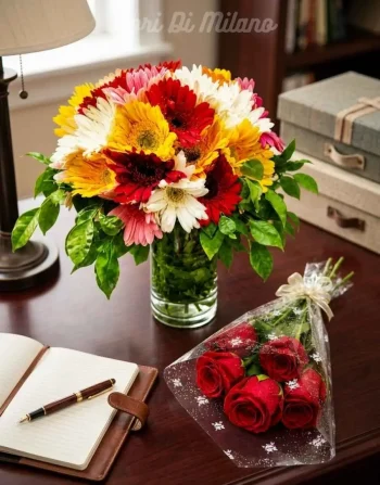 Fiori e cioccolatini per augurare la festa della mamma n