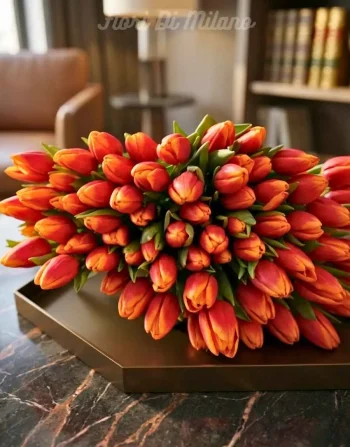 Mazzo di 20 tulipani bicolori