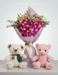 Purple Bloom con Peluche gemelli