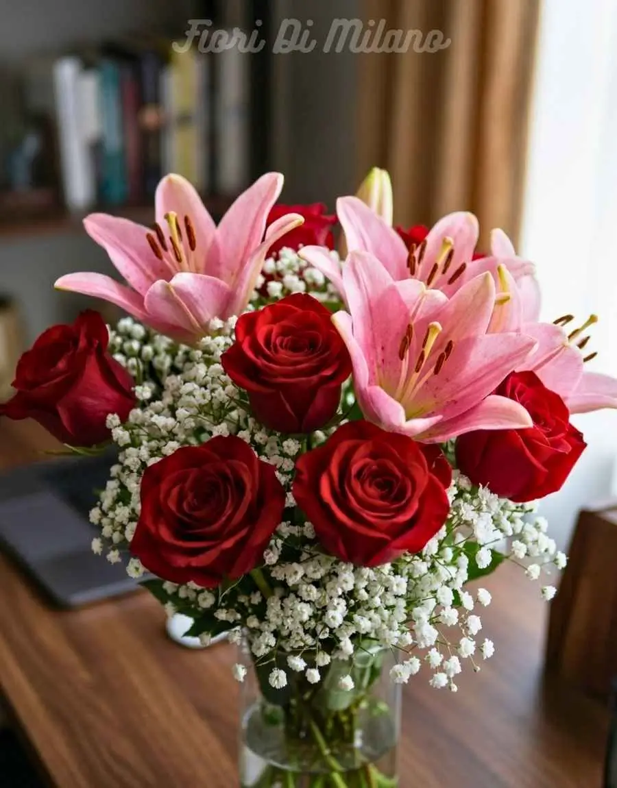 Red roses with Lily (1) Red roses with Lily (1)