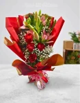 Red roses with Lily (2)