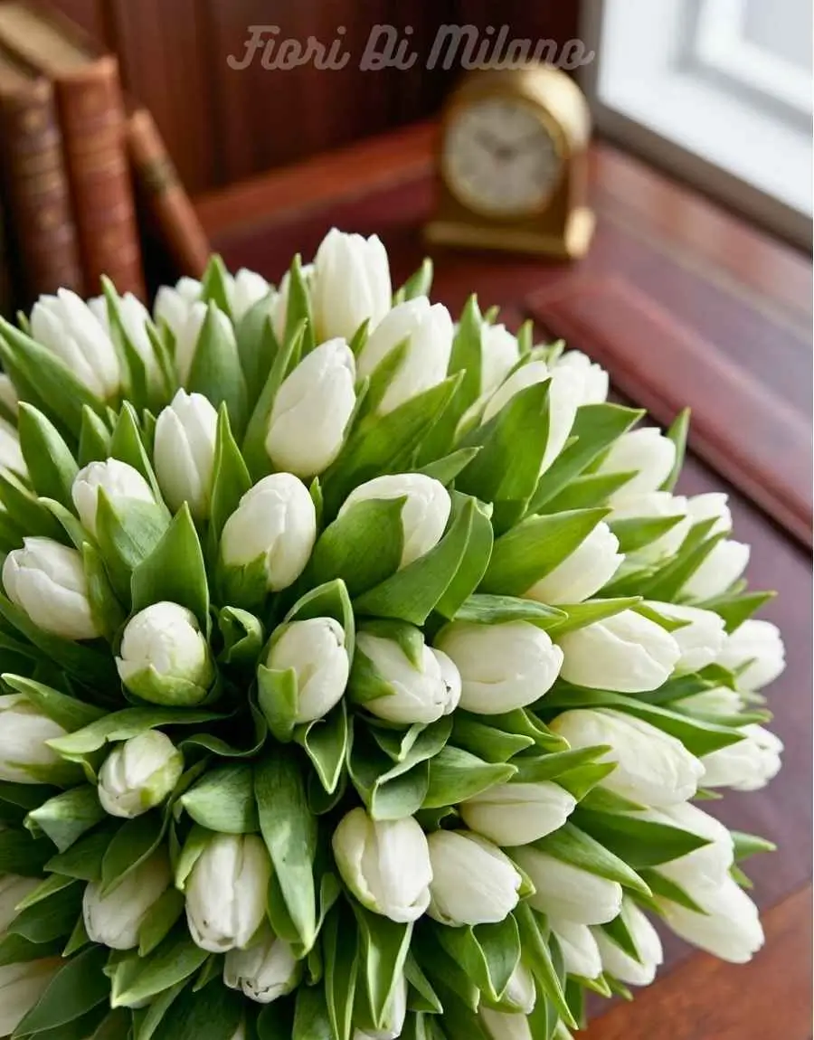WHITE TULIPS BUOQUET (1) WHITE TULIPS BUOQUET (1)