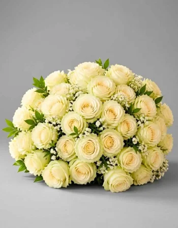Bouquet 50 Rose Bianche Premium (2)