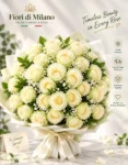 Bouquet 50 Rose Bianche Premium