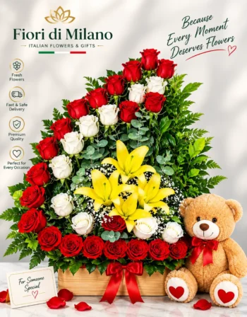 Luxury Red, White & Gold Bouquet 2