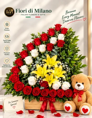 Luxury Red, White & Gold Bouquet